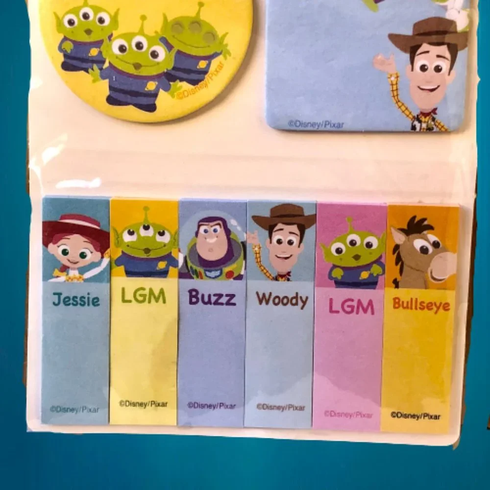 Disney Pixar Toy Story  Sticky Notes  & Book Page Holder DAISO JAPAN New Sealed